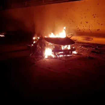 The car that Qassem Soleimani was riding in at the time of his death