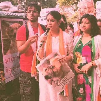 Animal Rights Activists Protest In Delhi