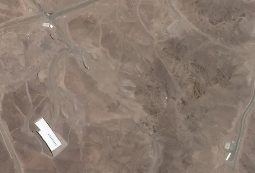 Satellite image of Fordow, after the strike