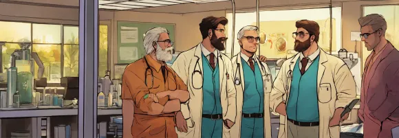 Comic A group of Scientist