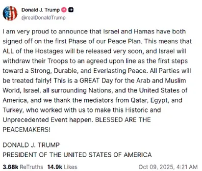 Trump Social post