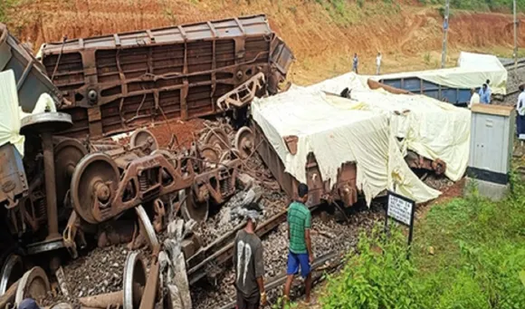 Goods Train Derailed