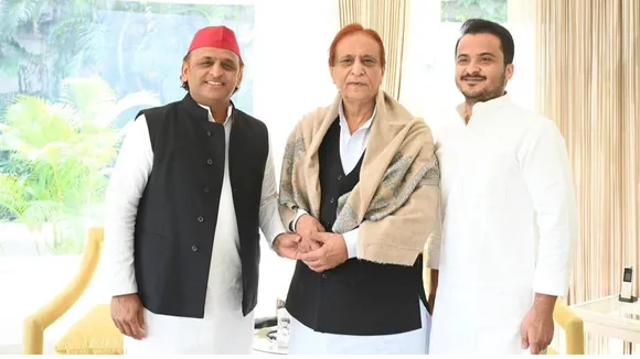 azam and Abdullah Azam Khan meet akhilesh yadav