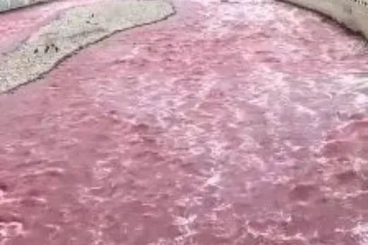 The waters of the Rimac River in Lima, Peru, blushed a bright redCredit: X/@weathermonitors