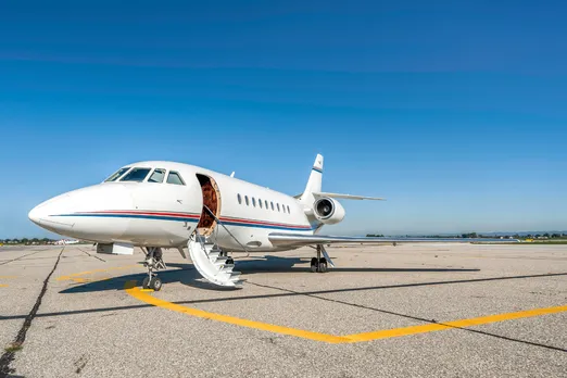 Private jet interior for business travel