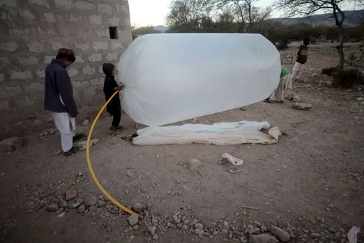 Natural gas in plastic bags