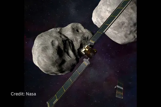 An Illustration of DART, from behind. Credit: Nasa