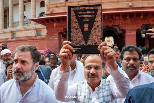 "socialist" and "secular" word removed from new copies of Constitution of India