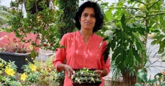 Pune women doing gardening without soil