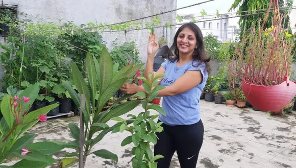Savi Mistri Doing Terrace Gardening