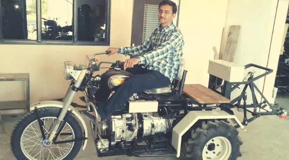 दसवीं पास गुजराती किसान का कमाल, बनाया सस्ता और टिकाऊ थ्री व्हीलर Sanedo Tractor