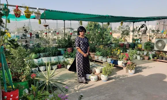 नौकरी की व्यस्तता में भी, छत को बनाया 300+ पेड़-पौधे का मधुबन, हर समय चहचहाते हैं पक्षी