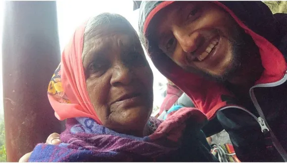 Smiling Man and Old Lady