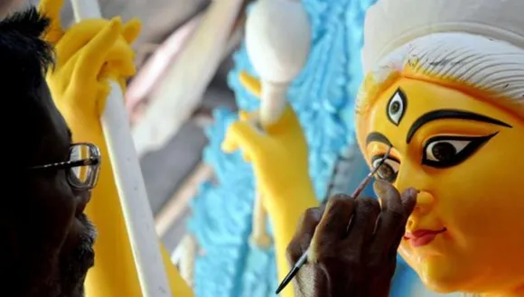 Mahalaya is a festival when sculptor made wye of Ma durga
