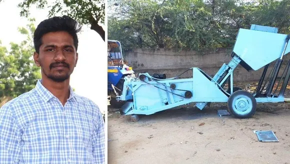 low cost harvesting machine innovated by Deepak