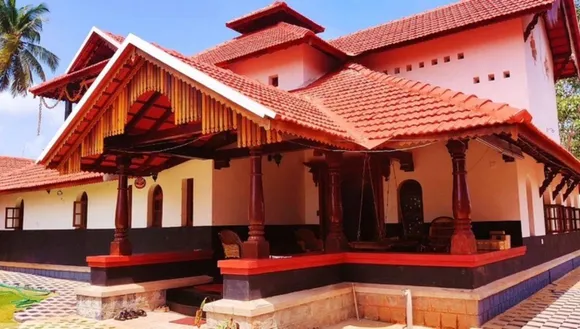 Naturally Cool House, Made Of Recycling Local Things, Wood & Roof Tiles