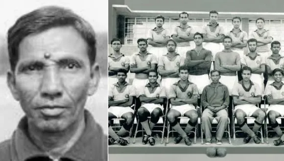 Indian coach Syed Abdul Rahim with Indian football team
