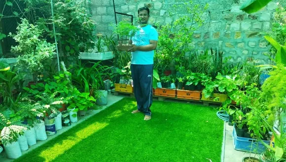 राजस्थान का एक ऐसा घर, जहां कबाड़ का बढ़िया इस्तेमाल कर उगाए गए हैं हज़ारों पौधे