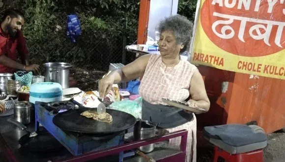 business woman aunty