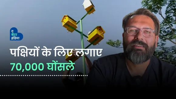 पक्षियों के लिए लगाए 70,000 घोंसलें