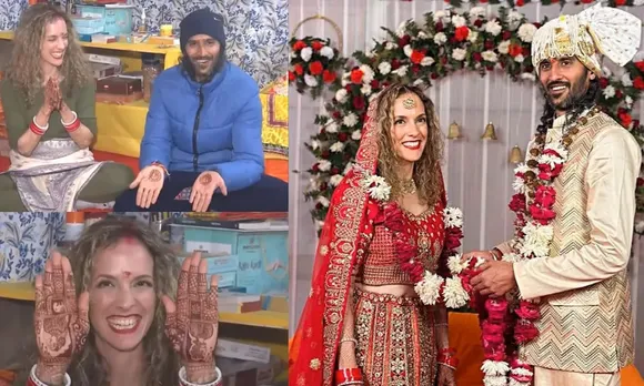 Greek woman marries Indian man at Maha Kumbh Mela