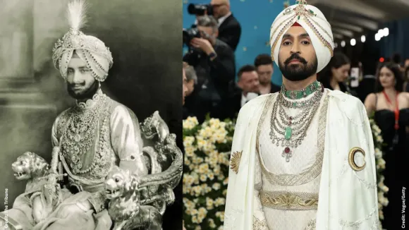 Diljit Dosanjh (R) And Maharaja Bhupinder Singh (L)