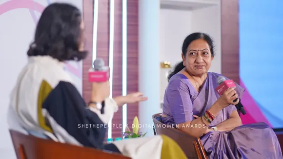 Kamala K, CRO, Bombay Stock Exchange, at the 11th SheThePeople Digital Women Awards