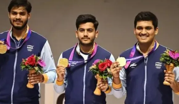 Indian men's team won gold in 10 meter air rifle