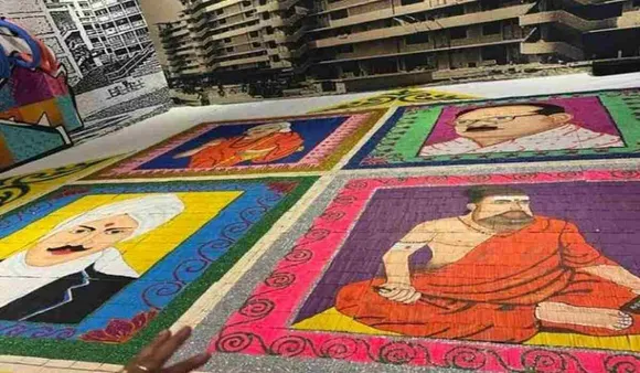 Mother-Daughter Duo’s Rangoli