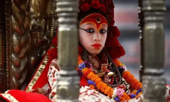 Why is Kumari given the status of a living goddess in Nepal