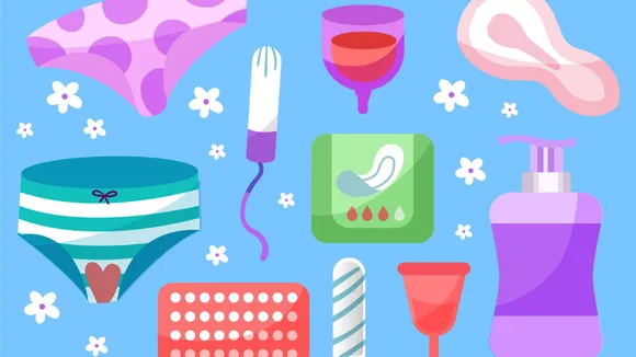5 types of period products 