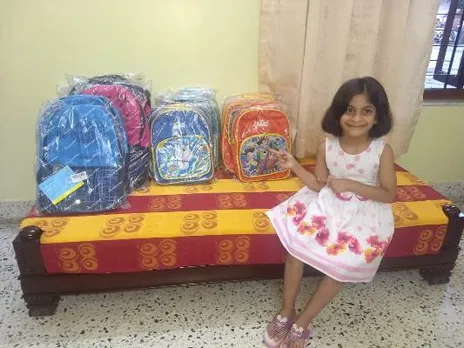 आइये मिलते हैं गरीब बच्चों को 5000 स्कूल बैग दान करने के मिशन पर चल रही छह वर्षीय लड़की से