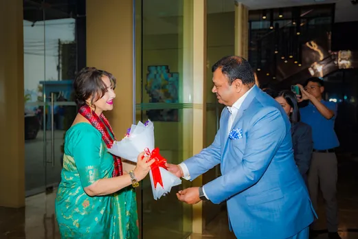 Vijay Nanmaran S General Manager and Actress Manisha Koirala at the launch of Zaiqa at Mercure Kathmandu Sukedhara Heights- Resize