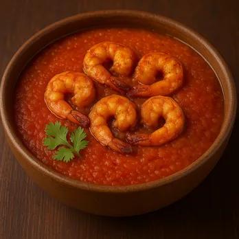 Tomato sheeer with Prawns 