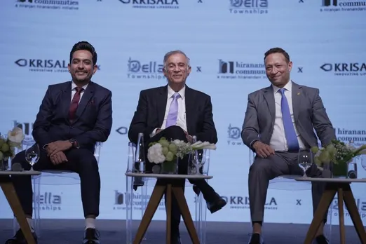 From R to L - Jimmy Mistry - Founder & Chairman of Della Adventures and Resorts, Dr.Niranjan Hiranandani-Chairman Hiranandani Communities & Sagar Agarwal, CMD,  Krisala Developers