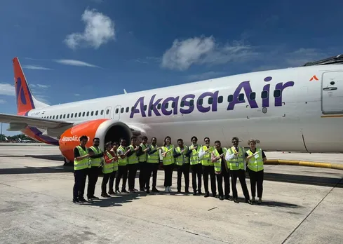 Akasa Air’s maiden flight from Mumbai to Phuket arrives at Phuket International Airport