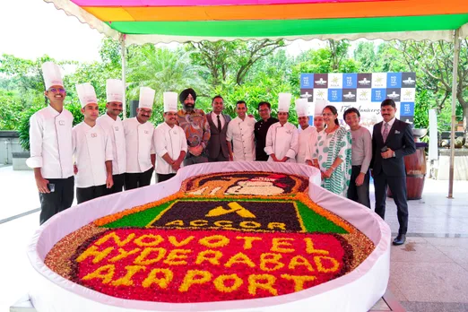 General Manager Sukhbir Singh with Team Novotel Hyderabad Airport