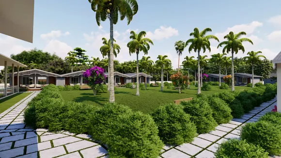 Trishvam Palolem Resort - Exterior 3D Render
