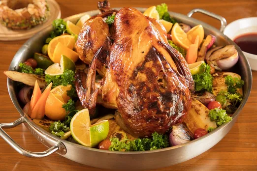 Turkey with its accompaniments