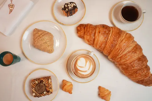 Gold Flake Croissant and Pain Au Suisse