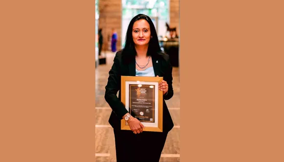 Manisha Sharma, General Manager of Renaissance Bengaluru Race Course Hotel awarded the Indian Achievers’ Award 2022