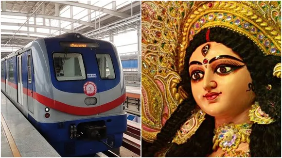 kolkata metro,metro,metrorail,durga puja 2024,কলকাতা মেট্রো, মেট্রোরেল,দুর্গাপুজো ২০২৪