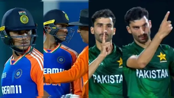 Abhishek Sharma heated exchange with pakistan bowler