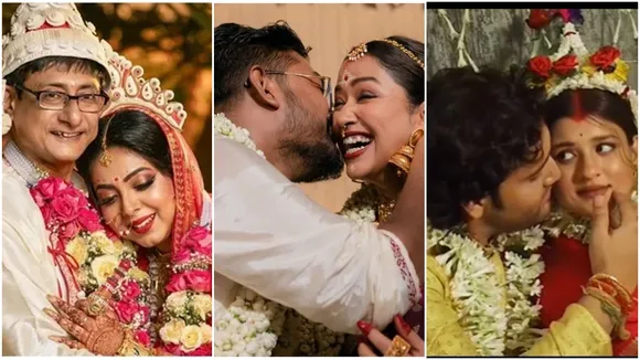 বিয়ে নিয়ে তো নানা মুনির নানা মত। কেউ বলে বিয়ে মানেই অশান্তি, কারও মতে বিয়ে করেও খুশি থাকা যায়। সে যাই হোক না কেন, দিল্লির লাড্ডু তো একবার চেখে না দেখলেই নয়। চলতি বছরে বাংলা ইন্ডাস্ট্রিতে ছোট পর্দা থেকে বড় পর্দার অভিনেতা-অভিনেত্রীরা কারা সাত পাকের বন্ধনে বাঁধা পড়লেন? এক নজরে দেখে নিন সেই নবদম্পতির তালিকা। 