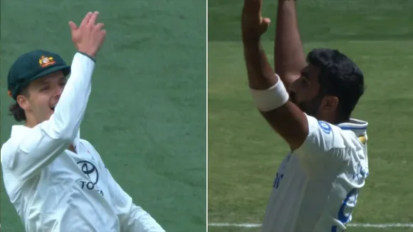 Bumrah celebrates Konstas dismissal