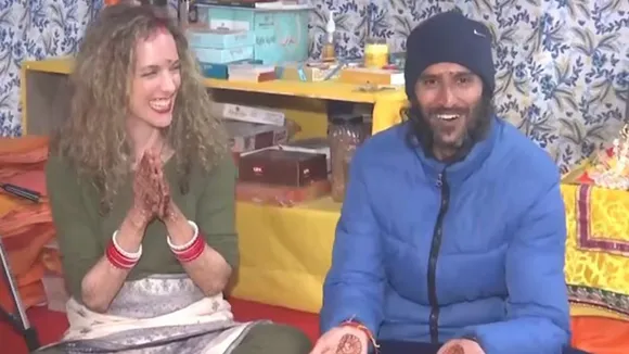 Greek woman marries Indian man at Mahakumbh Mela 2025 in Prayagraj