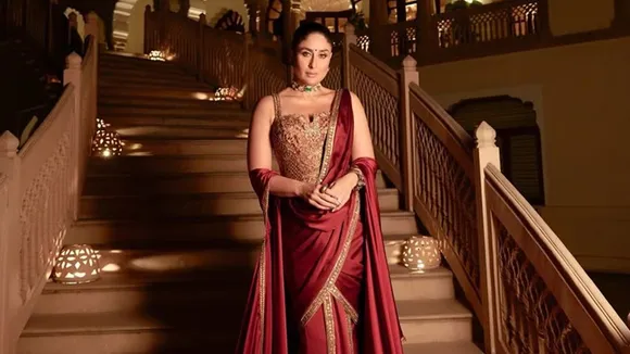 IIFA Awards 2025 Kareena Kapoor Khan's look: করিনা কাপুর লাল বিন্দি এবং শাড়িতে 
