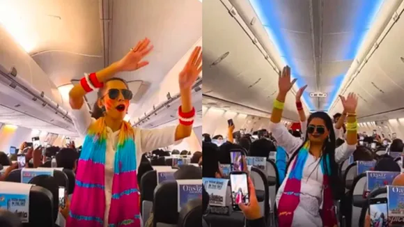 SpiceJet Cabin Crew Holi Dance Video:  স্পাইসজেট ফ্লাইটে কেবিন ক্রুদের হোলি নাচ ইন্টারনেটে ভাইরাল হচ্ছে
