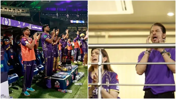 KKR-Sharukh Khan: কেকেআরের খেলা দেখতে গ্যালারিতে শাহরুখ খান