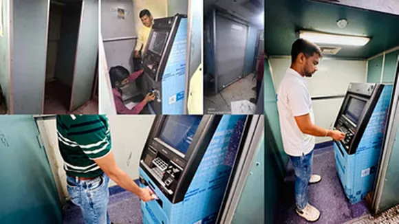 ATM installed onboard train 